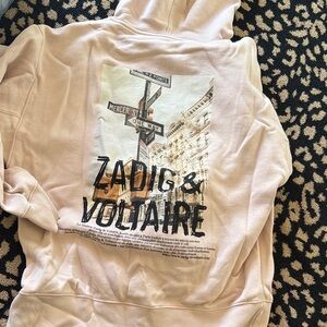 Zadig & Voltaire Light Pink Graphic Hoodie